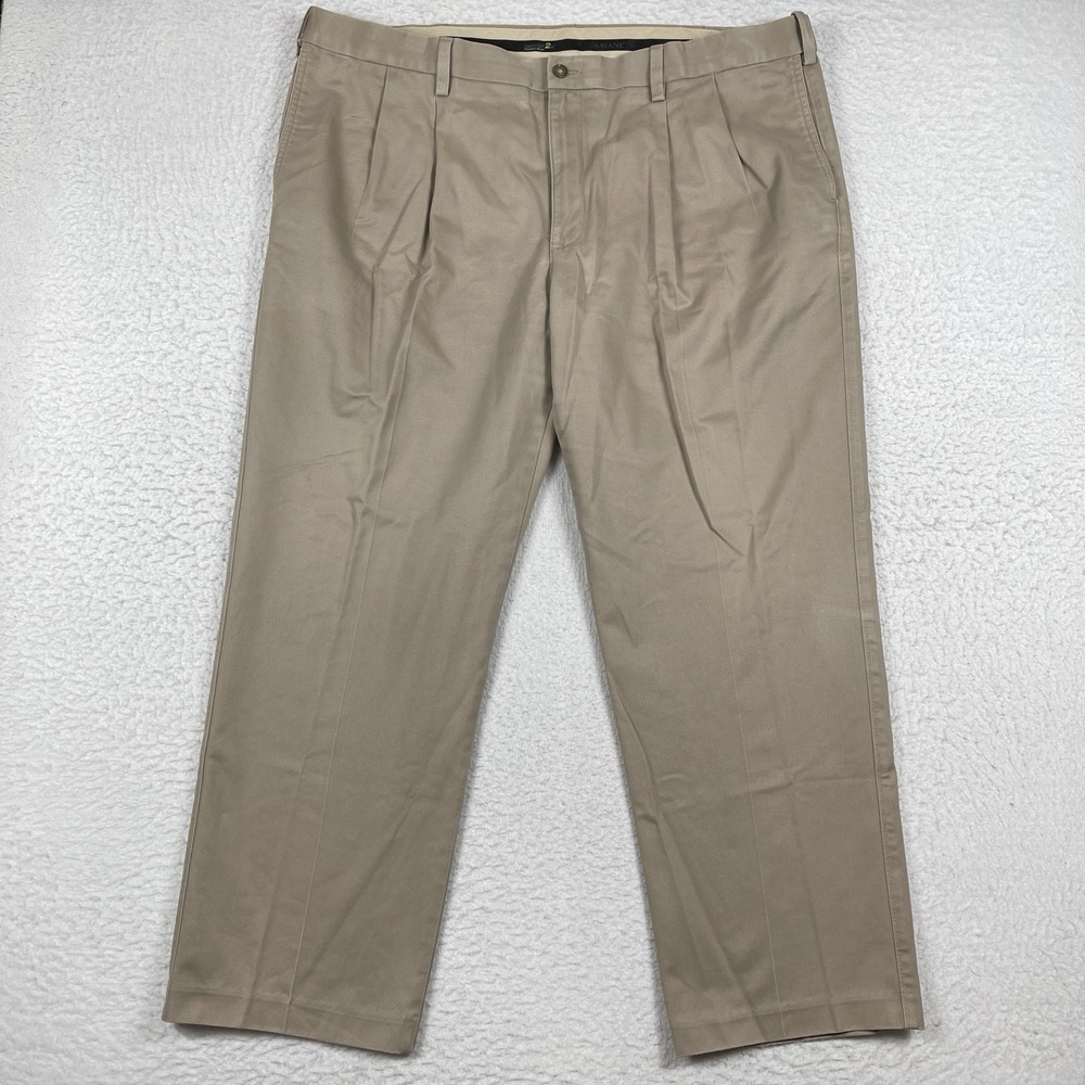Savane Pants Mens 42x29 (actual 42x28) Beige Workwear Business Casual Travel